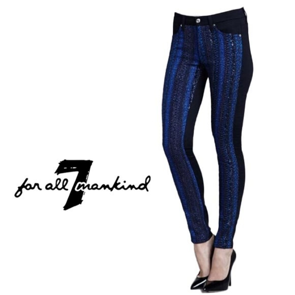 NWT Malhia Kent - The Pieced Skinny Jacquard Jeans - Picture 2 of 6